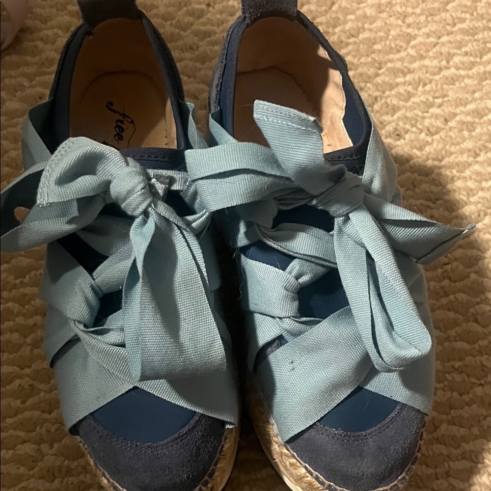 Free People Women's Blue Espadrilles Sneakers